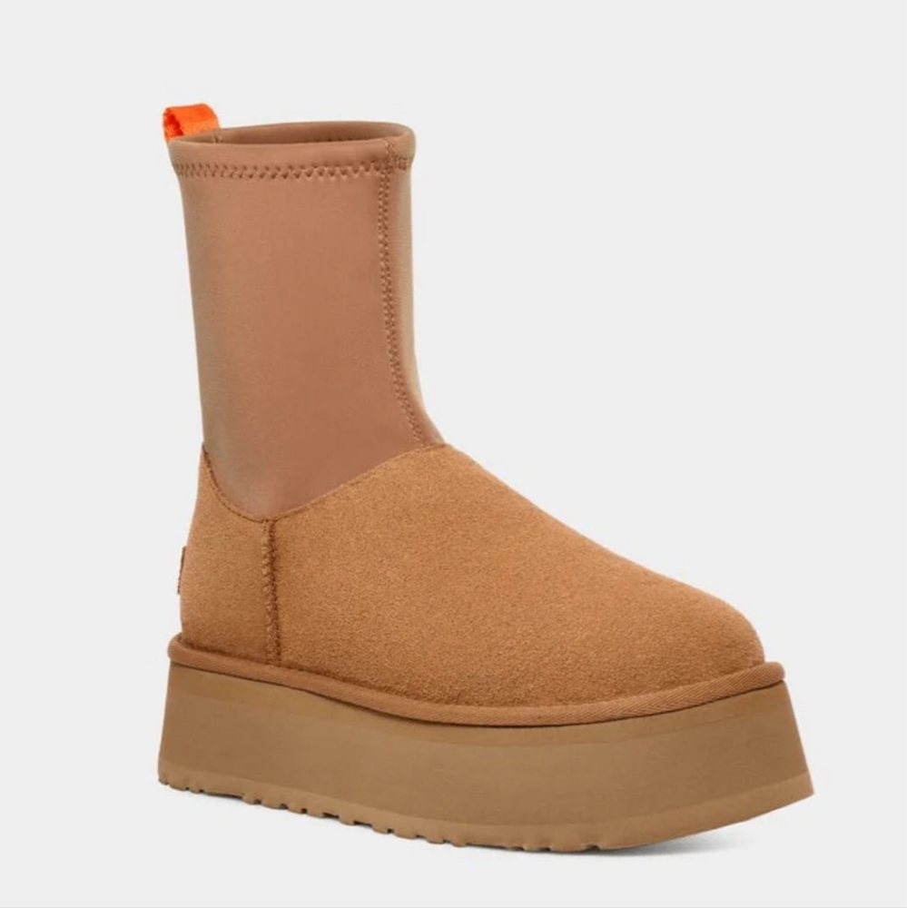 Ugg Classic Dipper Boot Suede Neoprene Platform Size 9 Designer #765